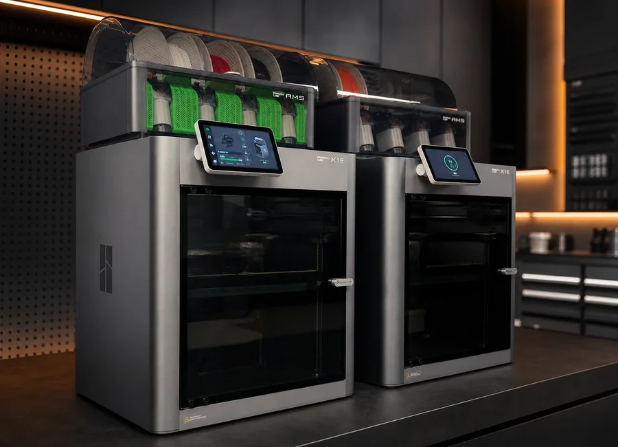 Zwei Bambu Lab X1E für hochwertigen industriellen FDM-3D-Druck